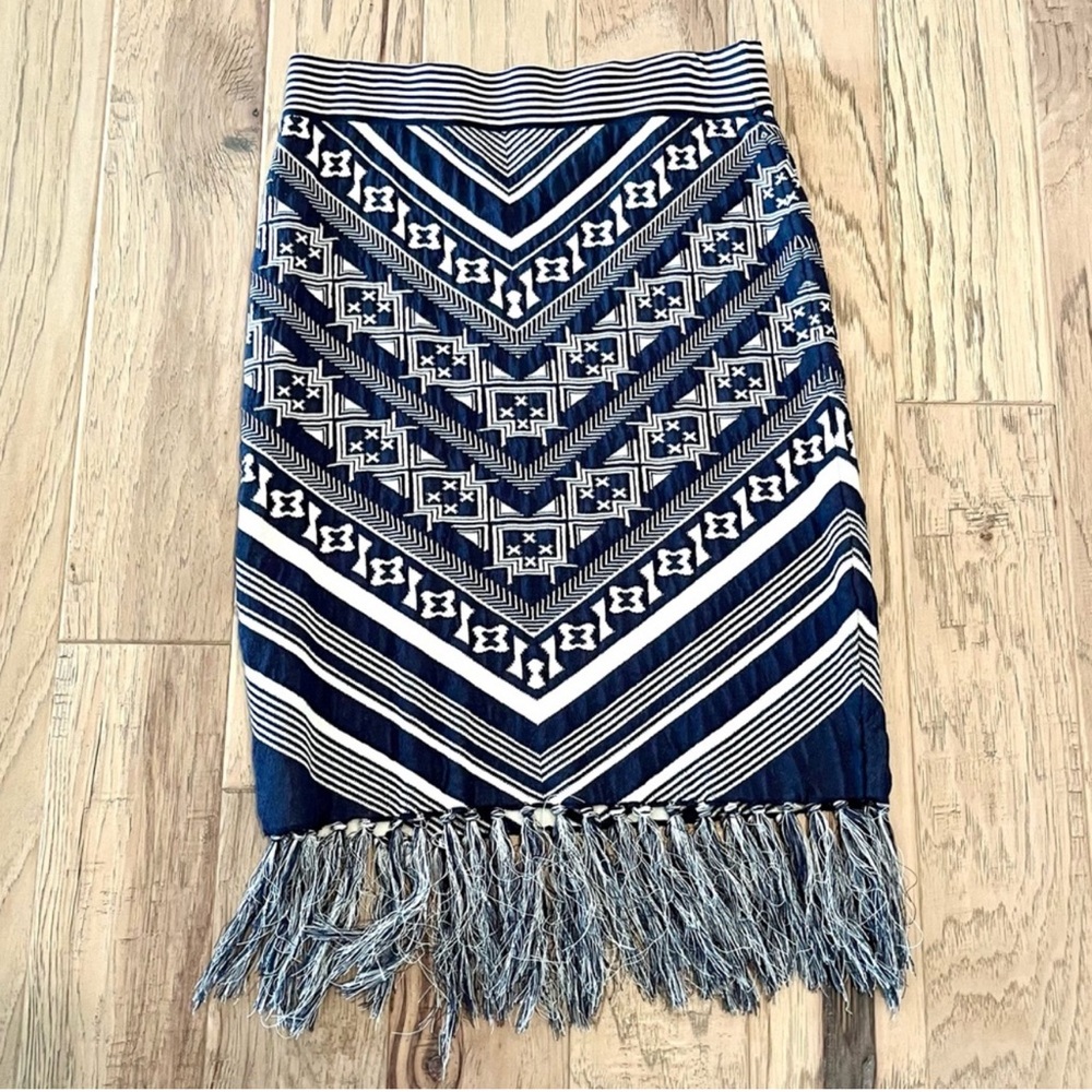 Anthropologie fringe midi skirt